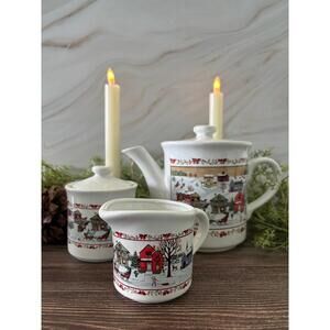 Vintage Russ Berrie Teapot Serving Set